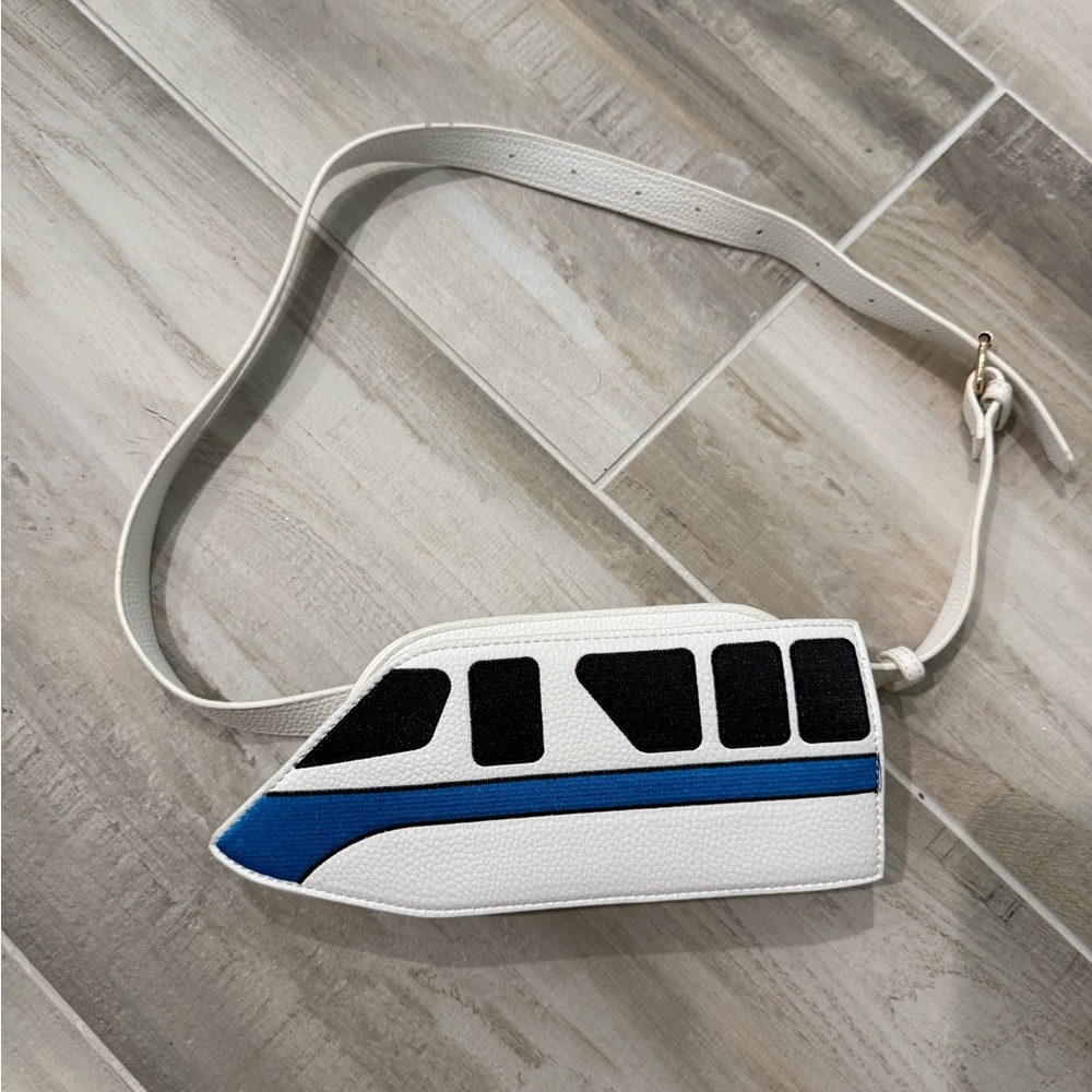 Disney Monorail belt bag crossbody blue and white